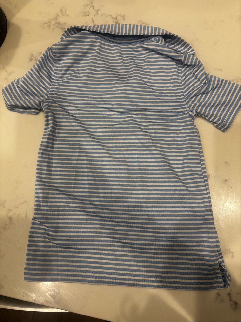 Southern Tide Light Blue and White Striped Button-Down Shirt - Picture 2 of 4